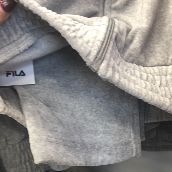 Last One - Men’s Fila Heather Grey Velour Tracksuit trackset - NWT - Picture 6 of 6